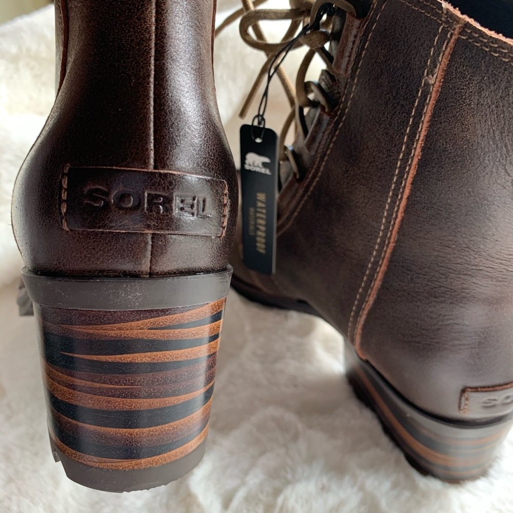 {Sorel} Cate Brown Lace Up Boots - Picture 6 of 6